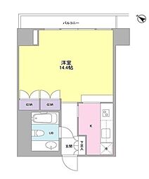 フォレストタウン参宮橋 12階1Kの間取り