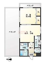 フォレスト杉山 4階1LDKの間取り