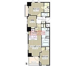 パークリュクス初台 2階2LDKの間取り