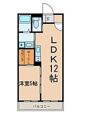 リベレンテ幡ヶ谷 3階1LDKの間取り