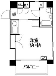 アンディーラニ笹塚 2階ワンルームの間取り