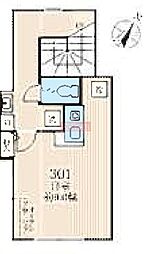 ＣＯＺＹ代田橋 301 3階1Kの間取り