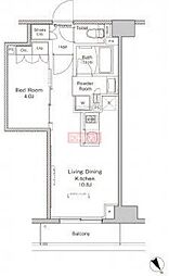 プラウドフラット渋谷富ヶ谷 3階1LDKの間取り