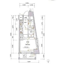 アルテシモ　フォルテ 2階1Kの間取り