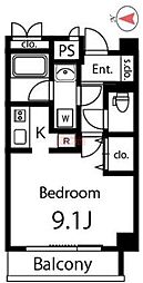 ガーデン杉並方南 1Kの間取図画像