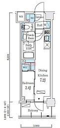 世田谷区北沢1丁目マンション 1DKの間取図画像