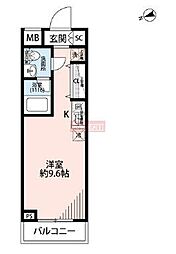 プレール・ドゥーク方南町 ワンルームの間取図画像