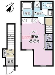 世田谷区太子堂5丁目アパート ワンルームの間取図画像