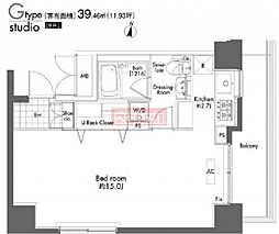 PRIMEURBAN初台 ワンルームの間取図画像