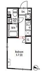 PASEO明大前 ワンルームの間取図画像