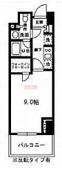 レジディア杉並方南町 1Kの間取図画像