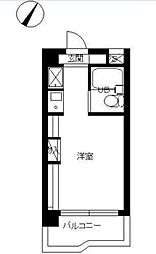 スカイコート明大前2 ワンルームの間取図画像