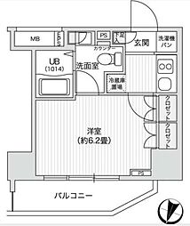 レジディア笹塚2 1Kの間取図画像