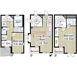 ベルメゾン 2LDKの間取図画像