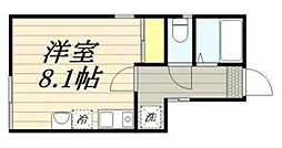 サニーヴィラ代田橋 ワンルームの間取図画像