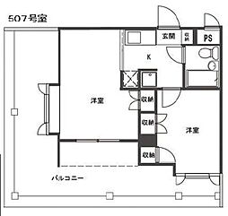 ベルプラザ 1LDKの間取図画像