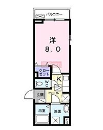 ヴィラージュ北沢 1Kの間取図画像