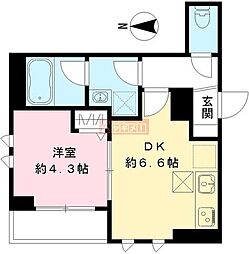フォアファーレン代々木 1DKの間取図画像