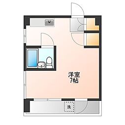 代々木公園ペアコート荒井 ワンルームの間取図画像