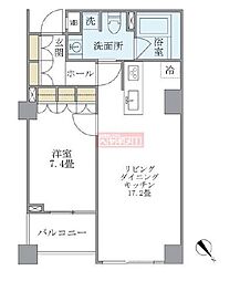 KDXレジデンス西原 1LDKの間取図画像