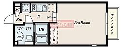 PASEO大崎 1Kの間取図画像