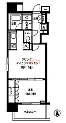KDXレジデンス芝公園 1LDKの間取図画像