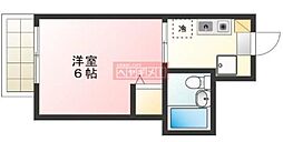 コアロードアイ 1Kの間取図画像