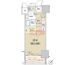 パークリュクス白金高輪 1Kの間取図画像