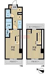 ユニフォート目黒中町 2Kの間取図画像