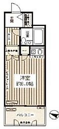 パーク・ノヴァ松原 ワンルームの間取図画像