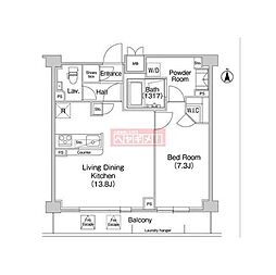 COMFORIA駒場 1LDKの間取図画像