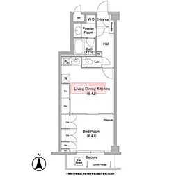 コンフォリア目黒長者丸 1LDKの間取図画像