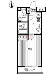 スカイコート下北沢壱番館 1Kの間取図画像