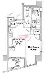 COMFORIA代々木上原 1LDKの間取図画像