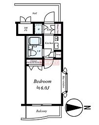 ウィンベルソロ世田谷赤堤 1Kの間取図画像