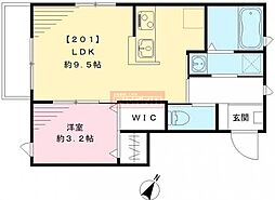 ハイフラッツ 1LDKの間取図画像