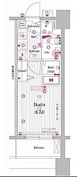 グランド・ガーラ代々木参宮橋 1Kの間取図画像