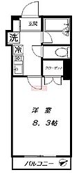 シャトー梅ケ丘 1Kの間取図画像