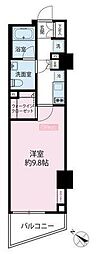 グレイスコート目黒 1Kの間取図画像