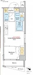 PROUDFLAT渋谷笹塚 1LDKの間取図画像