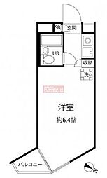 エスポワール中目黒 ワンルームの間取図画像