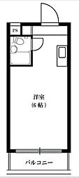 メゾン・ド・ジャンティエース ワンルームの間取図画像