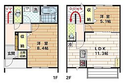 ドルチェヴィラ 2LDKの間取図画像