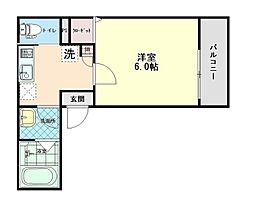 インディゴノワール川越 1Kの間取図画像