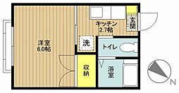 ハイツ　ミワ 1階1Kの間取り
