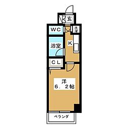 HF早稲田レジデンス 3階1Kの間取り