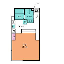 ALERO市谷台町 1階1Kの間取り