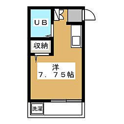 サンコート河田町 ワンルームの間取図画像