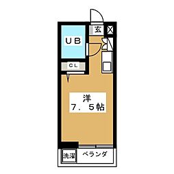 サンコート河田町 ワンルームの間取図画像