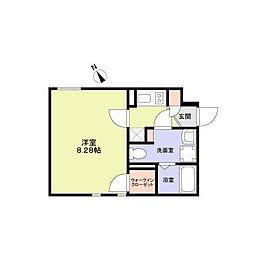 The Residence Ichigayadaimachi 1Kの間取図画像
